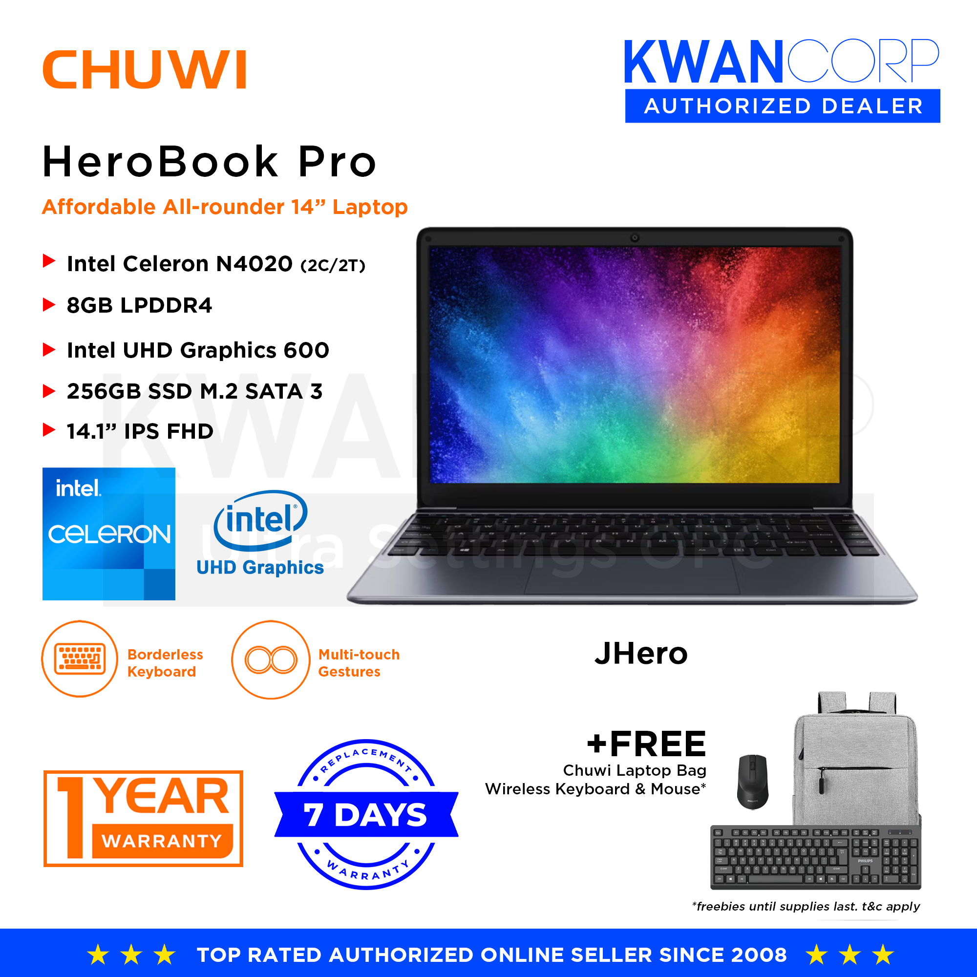 Chuwi GemiBook X Laptop + Free Chuwi mouse + Free Laptop Bag, 15.6